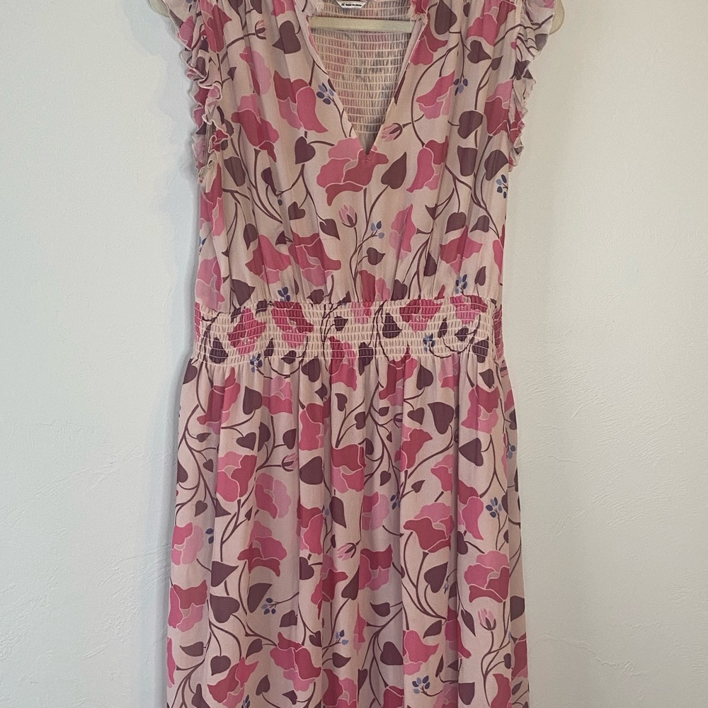 Kate Spade Pink and Cream Floral Dress sz XL